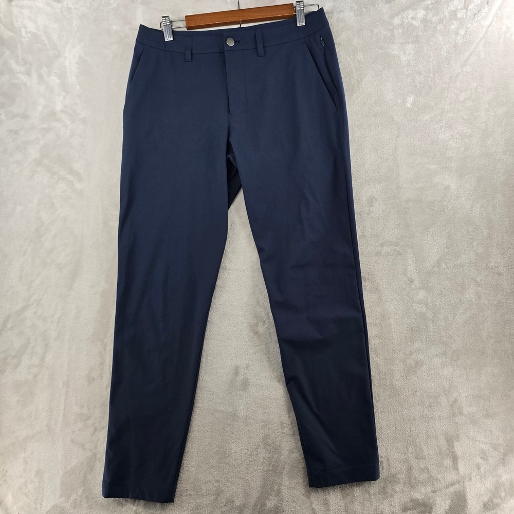 Lululemon Commission Pant Men 30 Navy Blue Slim Fit Tapered LM5AQYS